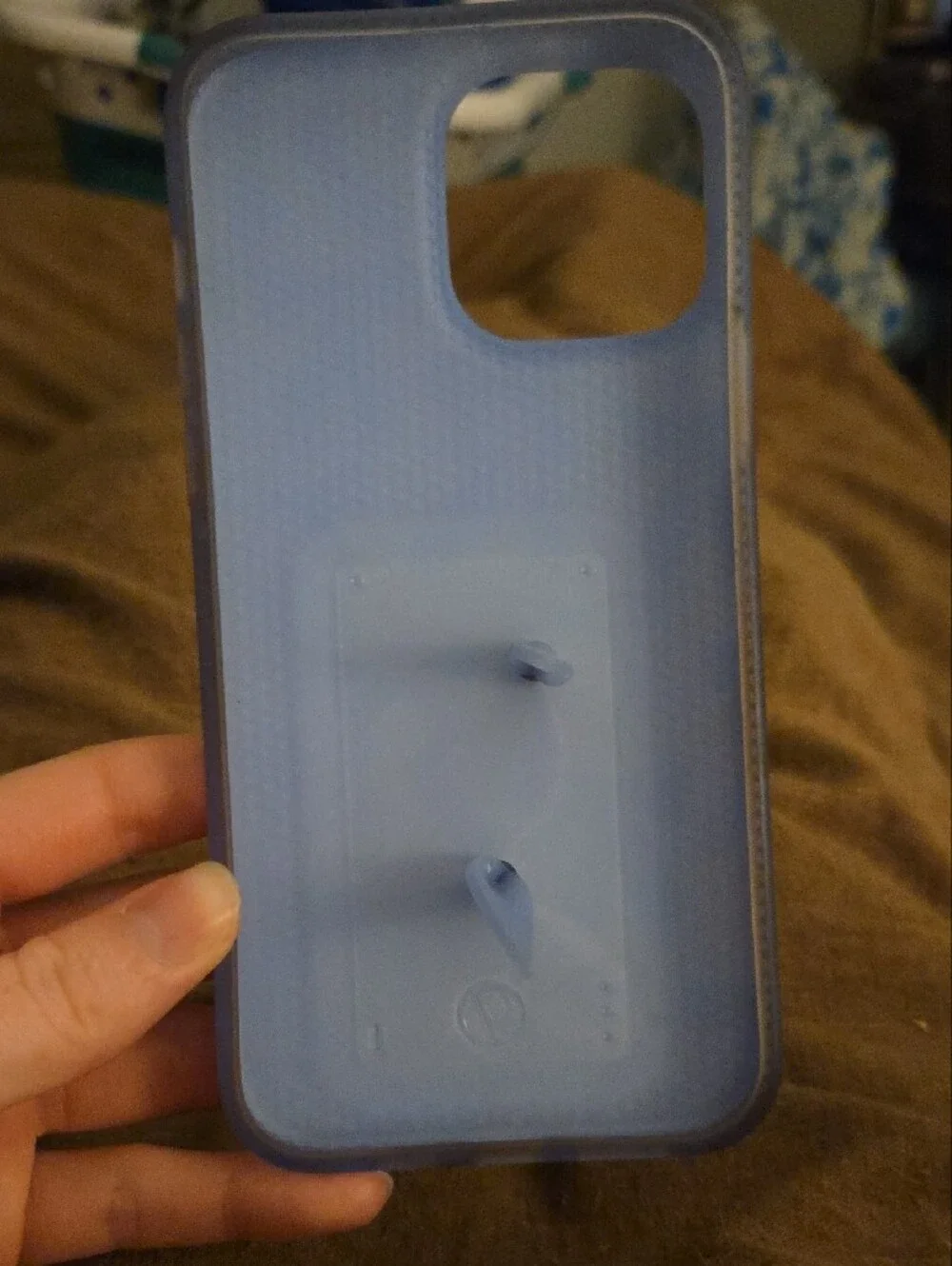 Loopy Case White IPhone 12pro Max Case with Light Blue Bow Pattern